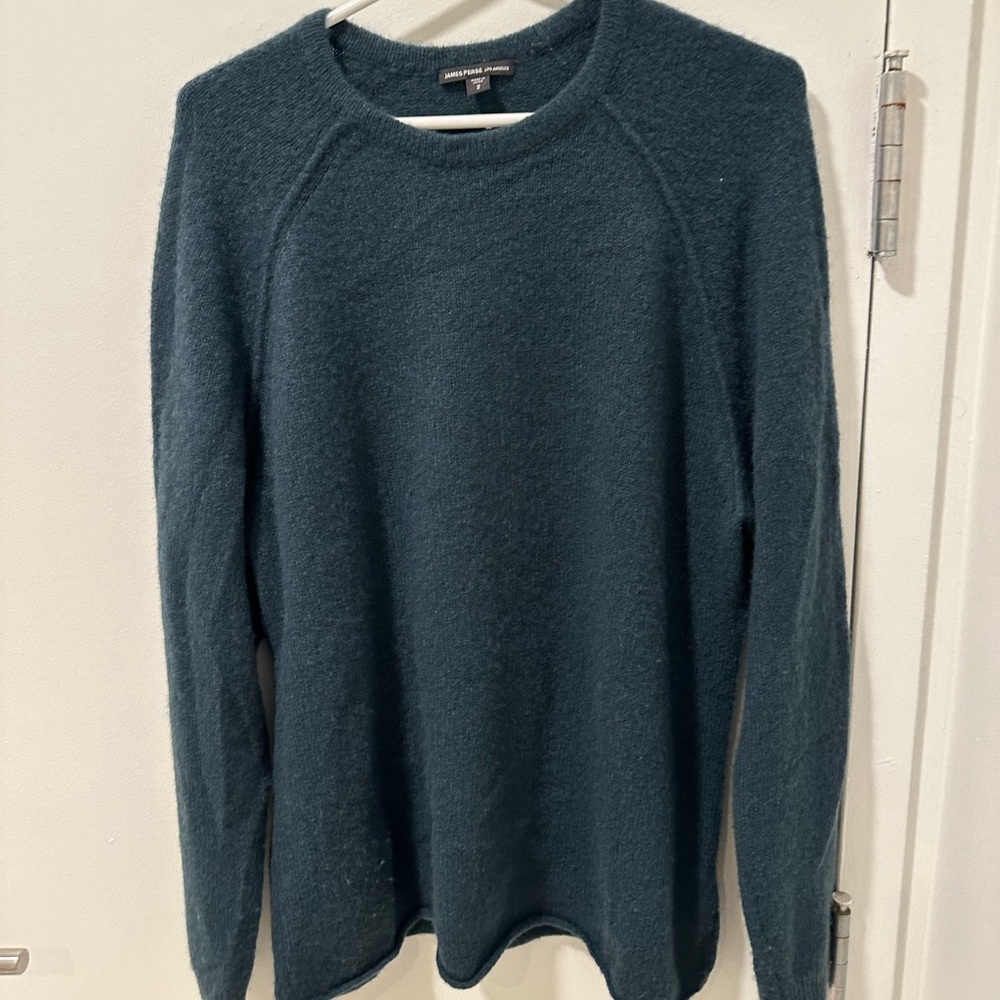 James Perse Mid Gauge Raglan Cashmere Sweater Size 2 Like New